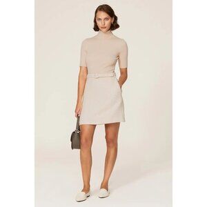 Theory Beige Short Sleeve Dress